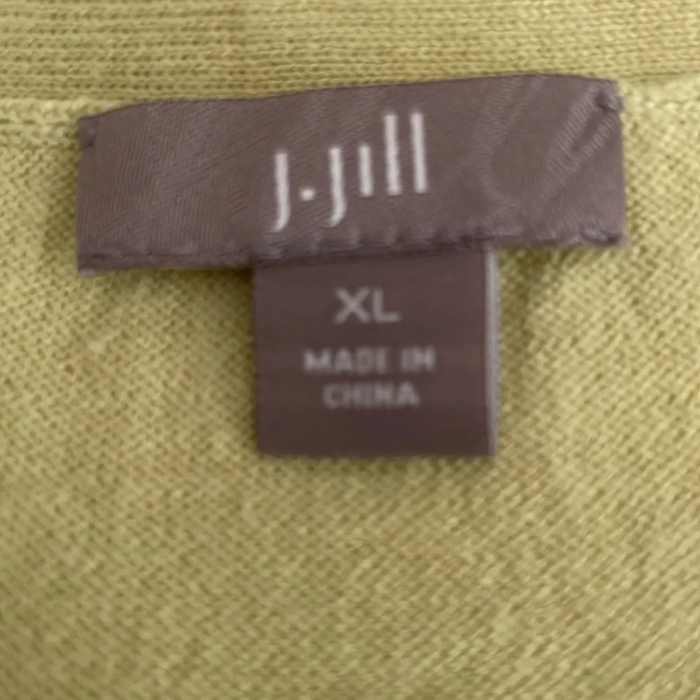 J. Jill Silk/Cotton/Cashmere Blend Lightweight Cardigan - Picture 3 of 4
